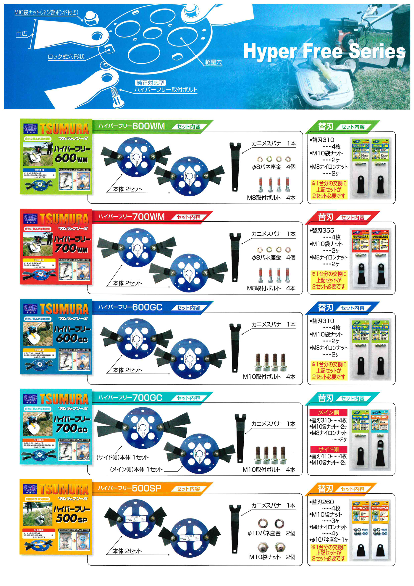 引き出物 8枚 ツムラ ハイパーフリー 355 替刃 日本製 純正 700WM 757WM 1300WM 新型フリー刃仕様機械対応 ウイングモア 